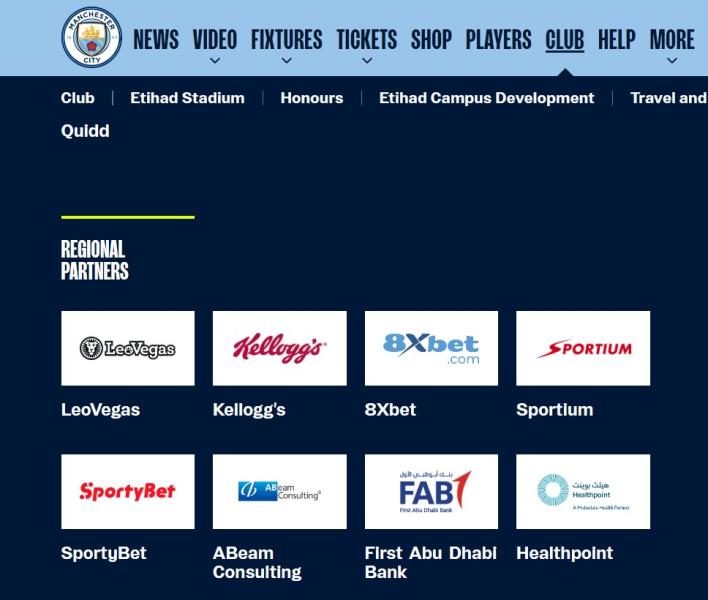спонсори Манчестер Сіті спонсори Манчестер Сіті